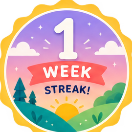1-week streak badge
